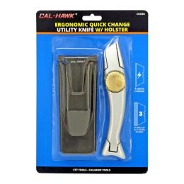 Ergonomic Quick Change Utility Knife with Holster - Cal-Hawk
