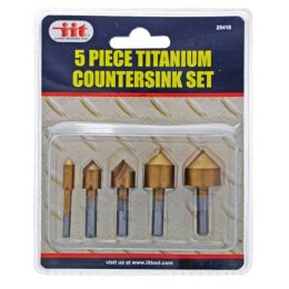 5-pc. Titanium Countersink Bit Set