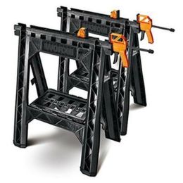 Worx Clamping Sawhorses with Bar Clamps