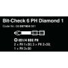 Wera Bit-Check 6PH Diamond Coated Tips (6-Piece Set)