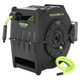 Flexzilla Retractable Air Hose Reel with Levelwind Technology 1/2" x 50'